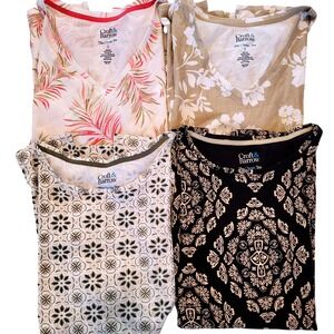 Croft & Barrow‎ Womens Small 4 Piece Bundle Classic Tee Short Sleeve Tops NWOT